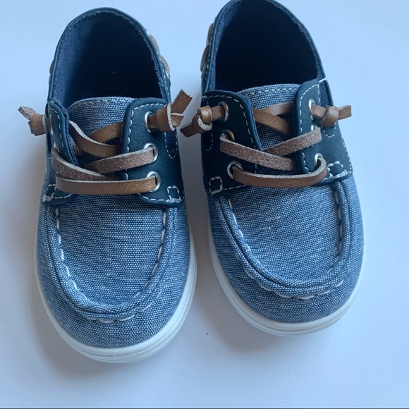 New - Baby boy boat shoes, size 5. ‘Sperry’ type slip on shoe in navy and denim. - Picture 8 of 8